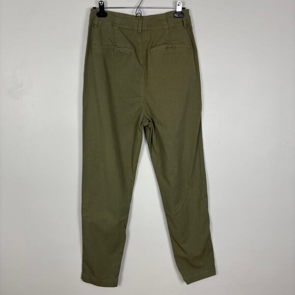 Road to Nowhere Los Angeles Green cotton/cupro high rise pants size 8 x 29" insm - Picture 2 of 9